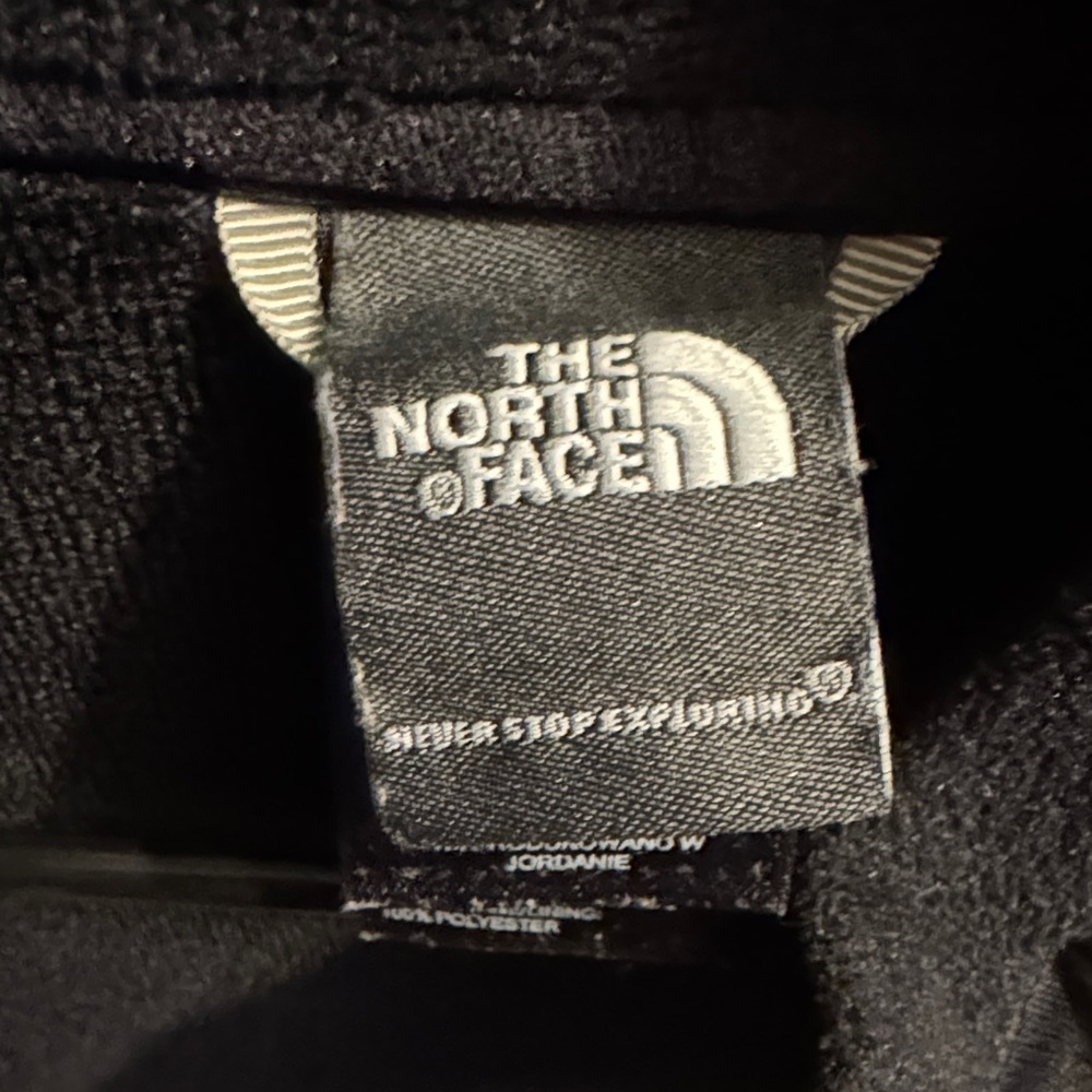 The North Face Black Jacket with Pink Logo and Ribbon - Picture 2 of 3